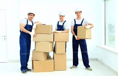 Packing materials and moving boxes prepared for a West Hampstead home move