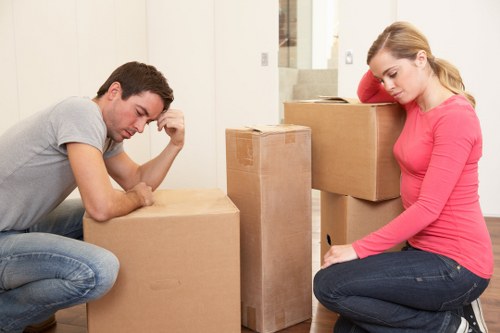 Careful furniture moving in a West Hampstead flat with tight access