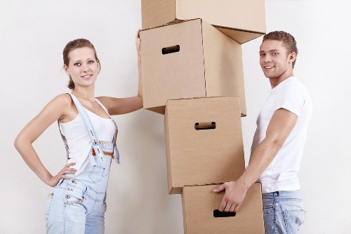 Residential flat move with careful carrying on a West Hampstead staircase