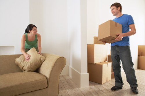 Local moving truck service handling a flat move in West Hampstead