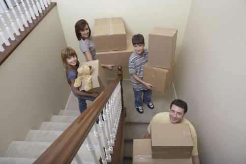 Professional movers handling a household relocation in West Hampstead